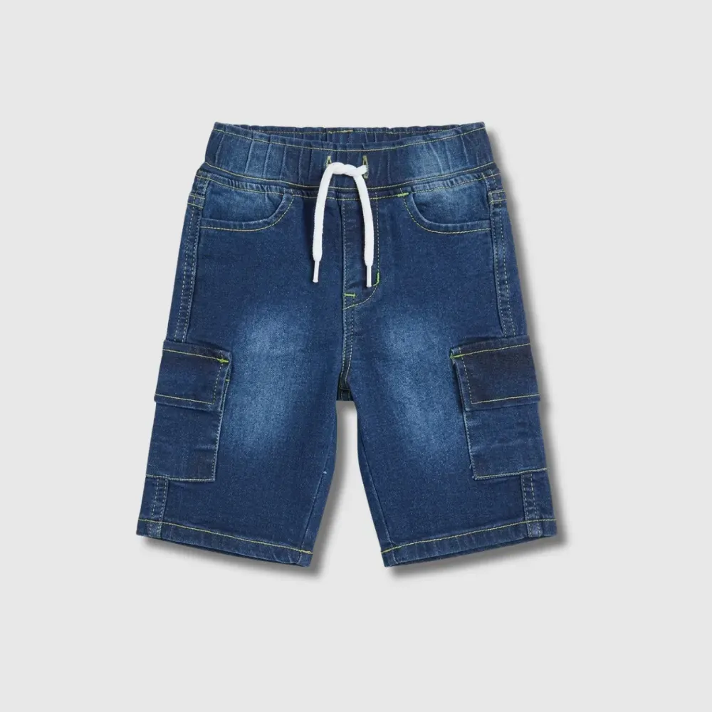 Light Blue Denim Cargo Shorts for Formal Wear Unisex (Copy) alternate